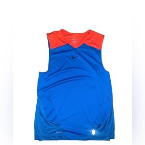 Nike Dri-Fit Tank Top Mens MED orange/blue Performance Top